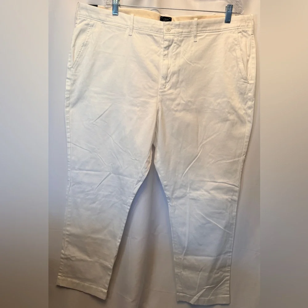 NWT‎ J.Crew Men’s Size 42x30 770 Straight Fit Stretch Chino Pants White